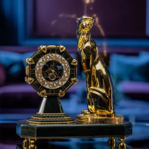 Эксклюзивные настольные часы "Золотой Cилуэт" арт. 1201